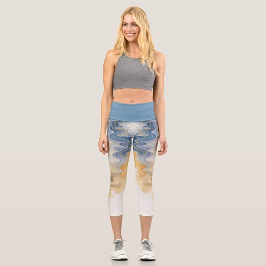 Lebhafter Farbyoga Capri Leggings (Vorderseite)