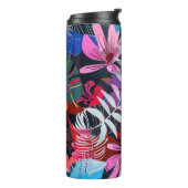 Lebhafter, floral isolierter Tumbler Thermosbecher (Nach links gedreht)