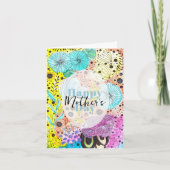 Lebhafter, floraler Muttertag Karte (Vorderseite)