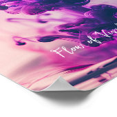 Lebhafter Fluss: Abstrakte Lila Tinte in Wasser Poster (Ecke)