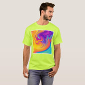 Lebhafter Fluss flüssiger Kunst T-Shirt (Vorne ganz)
