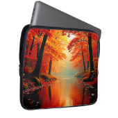 Lebhafter Fluss im Herbst Gold Design Laptopschutzhülle (Vorne Rechts)