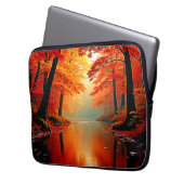 Lebhafter Fluss im Herbst Gold Design Laptopschutzhülle (Vorderseite Links)