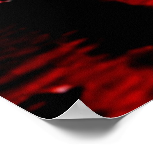 Lebhafter Fluss im Herbst Gold Design Poster (Ecke)