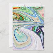 Lebhafter, flüssiger Marmor 50 und herrlicher Gebu Einladung (Rückseite)