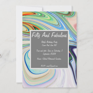 Lebhafter, flüssiger Marmor 50 und herrlicher Gebu Einladung