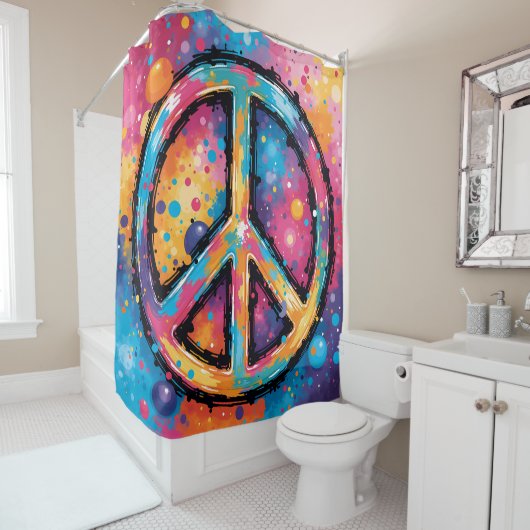 Lebhafter Frieden Duschvorhang (Beispiel)