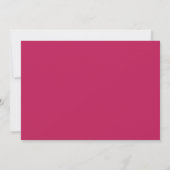 Lebhafter Fuchsia Pink Blütengarten Save The Date (Rückseite)