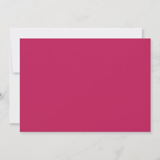 Lebhafter Fuchsia Pink Blütengarten Save The Date (Rückseite)