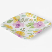 Lebhafter Fun Wasserfarbener Blumengarten Pappteller (Gewinkelt)