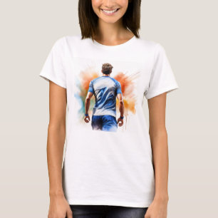 Lebhafter Fußballspieler in Aktion - Sportart des  T-Shirt