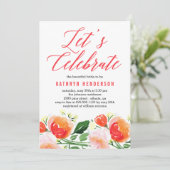 Lebhafter Garten Bridal Dusche Einladung (Stehend Vorderseite)