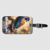 Lebhafter, gefederter Kondor, der sich in der Zwei Gepäckanhänger (Vorderseite (Horizontal))