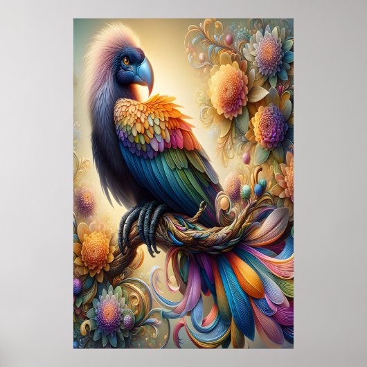 Lebhafter, gefederter Kondor, der sich in der Zwei Poster (Vorne)