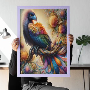 Lebhafter, gefederter Kondor, der sich in der Zwei Poster