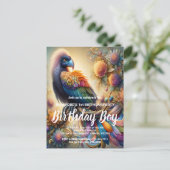 Lebhafter, gefederter Kondor, der sich in der Zwei Postkarte (Stehend Vorderseite)