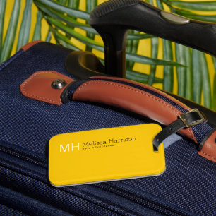 Lebhafter, gelber Individuelle Name Gepäckanhänger