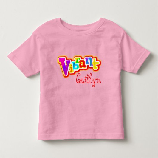 Lebhafter, gelber T - Shirt mit Namen von Kindern (Vorderseite)
