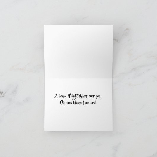 Lebhafter Geldtree-Ray der Lichtkarte Dankeskarte (Innenseite)