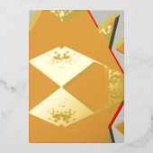 Lebhafter geometrischer Burst Folieneinladung (Vorderseite)