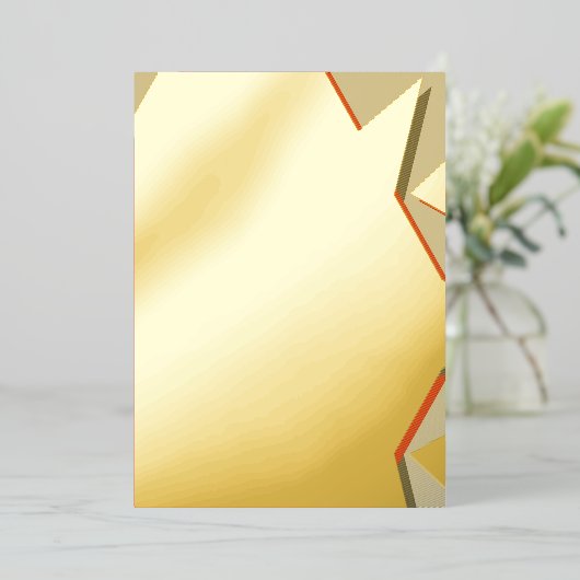 Lebhafter geometrischer Burst Folieneinladung (Stehend vorne)