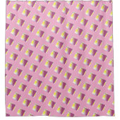Lebhafter geometrischer Duschvorhang (Vorderseite)