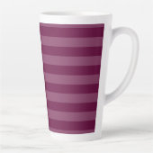 Lebhafter gestreifter Maroon-Latte-Kaffee Milchtasse (Rechts)