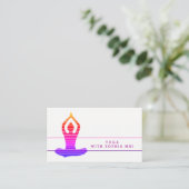Lebhafter gestreifter Yoga-Lehrer Visitenkarte (Stehend Vorderseite)