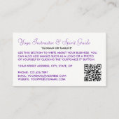 Lebhafter gestreifter Yoga-Lehrer Visitenkarte (Rückseite)