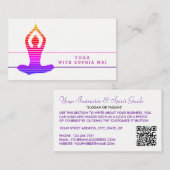 Lebhafter gestreifter Yoga-Lehrer Visitenkarte (Vorne/Hinten)