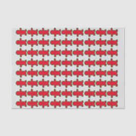 Lebhafter Gingerbread Man Seidenpapier