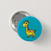 Lebhafter Giraffen-Knopf Button (Vorne & Hinten)