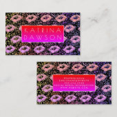 Lebhafter Glamour Glitzer Kisses und Speck Visitenkarte (Vorne/Hinten)