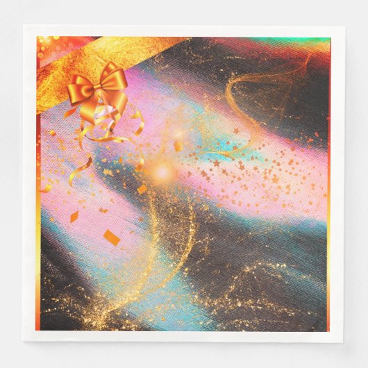 Lebhafter Goldbow Serviette (Vorderseite)