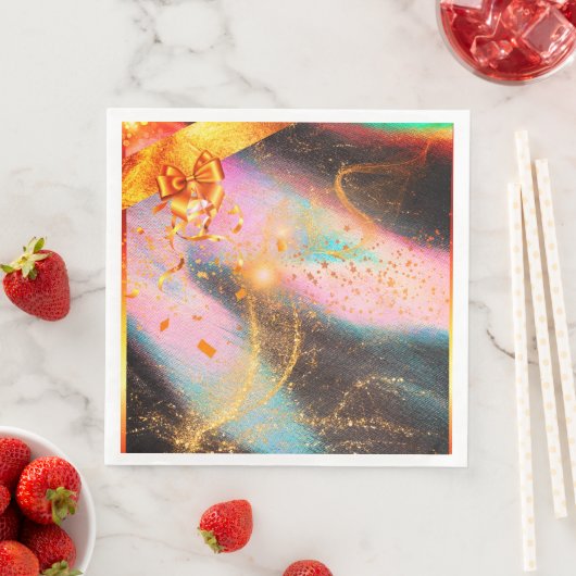 Lebhafter Goldbow Serviette (Beispiel)