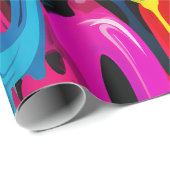 Lebhafter Graffiti-Tropfen Geschenkpapier (Rolleneckpunkt)