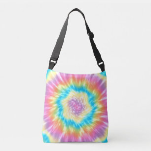 Lebhafter Groovy Krawatte-Dye Spiral in Pastellfar Tragetaschen Mit Langen Trägern