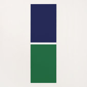 Lebhafter, grün verbannter Navy-Forest-Farbblock Yogamatte (Rückseite)