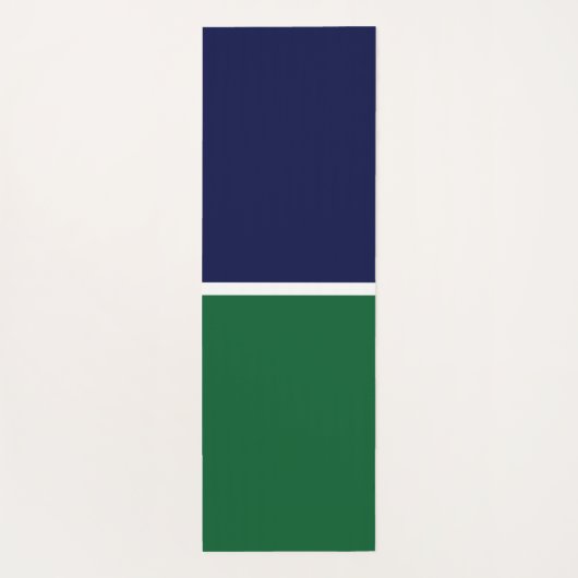 Lebhafter, grün verbannter Navy-Forest-Farbblock Yogamatte (Rückseite)