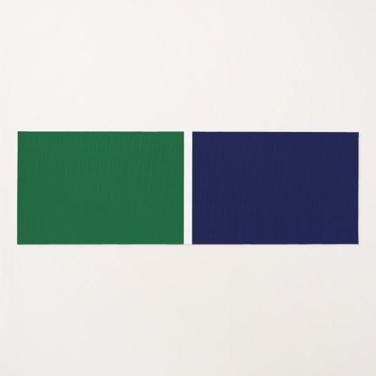 Lebhafter, grün verbannter Navy-Forest-Farbblock Yogamatte (Vorderseite (Horizontal))
