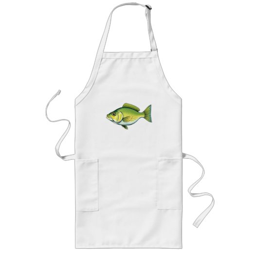 Lebhafter Grüner Fisch mit Wellenmuster Lange Schürze (Vorne)