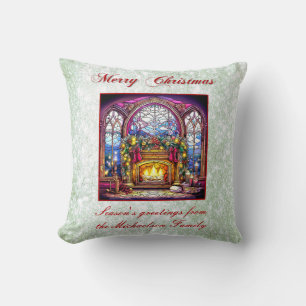 Lebhafter grüner Glitzer aus festem Glas, gemütlic Kissen