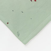 Lebhafter grüner Herzschlag Fleecedecke (Ecke)