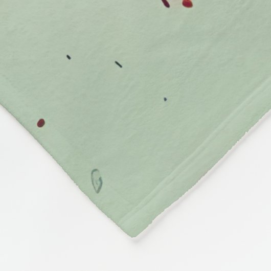 Lebhafter grüner Herzschlag Fleecedecke (Ecke)