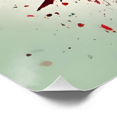 Lebhafter grüner Herzschlag Poster (Ecke)