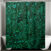 Lebhafter grüner Sequin-Duschvorhang Duschvorhang