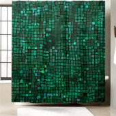Lebhafter grüner Sequin-Duschvorhang Duschvorhang