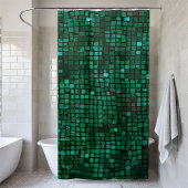 Lebhafter grüner Sequin-Duschvorhang Duschvorhang
