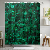 Lebhafter grüner Sequin-Duschvorhang Duschvorhang