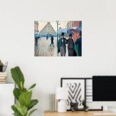 Lebhafter Gustave Caillebotte Paris Street Rainy D Poster (Heimbüro)